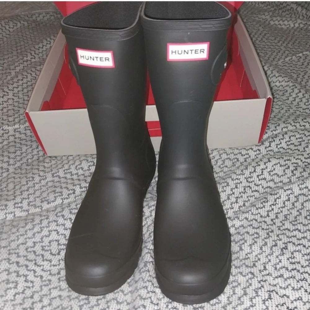 Hunter Men's‎ Black Rain Boots